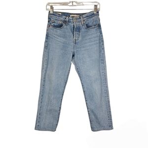 Levi's Wedge Fit Blue High Rise Cropped Jeans Size 25